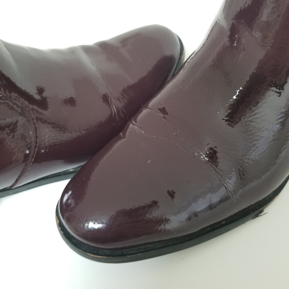 Franco Sarto Riddick burgandy patent leather boot - Picture 5 of 10